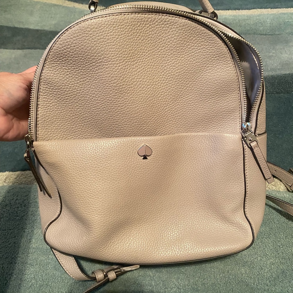 Kate Spade Taupe Leather Backpack